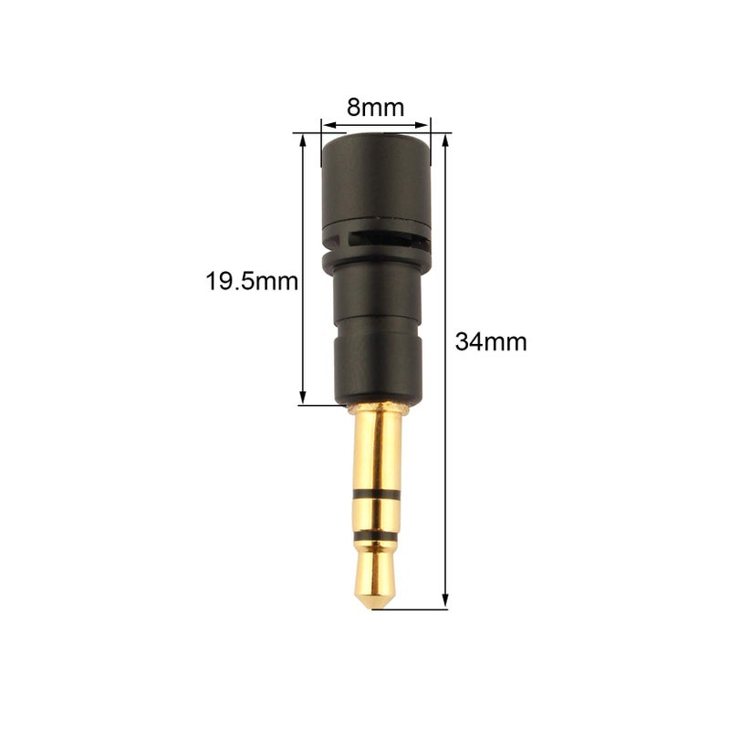 Futheda 3.5mm Mini 3-Pole Stereo Omnidirectional Mic Portable Microphone Compatible with Mobile Phone Pad PC Laptop Studio Video Recording Noise Cancelling Small Mic Plug and Play - Image 4